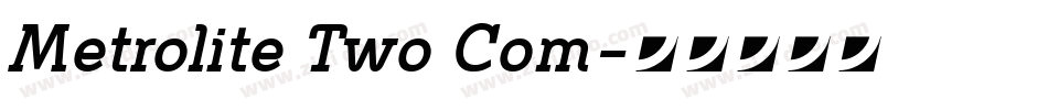 Metrolite Two Com字体转换
